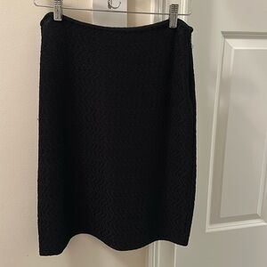 St John black knit skirt, size 6